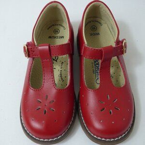 NWOT Footmates Sherry Apple Red Mary Janes Shoes, Size 10
